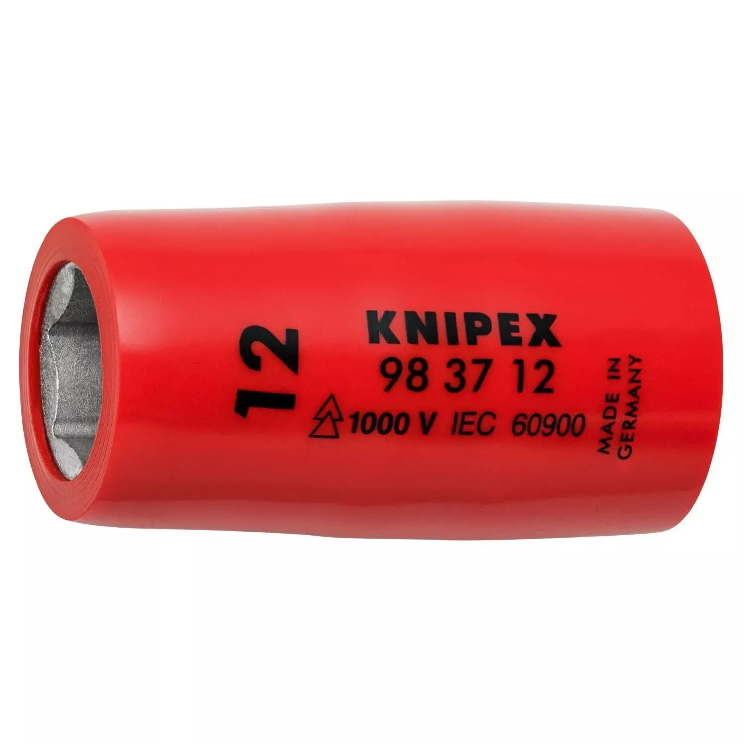 Knipex 98 37 12 Hex Socket, 3/8" Drive-1000V Insulated, 12 mm