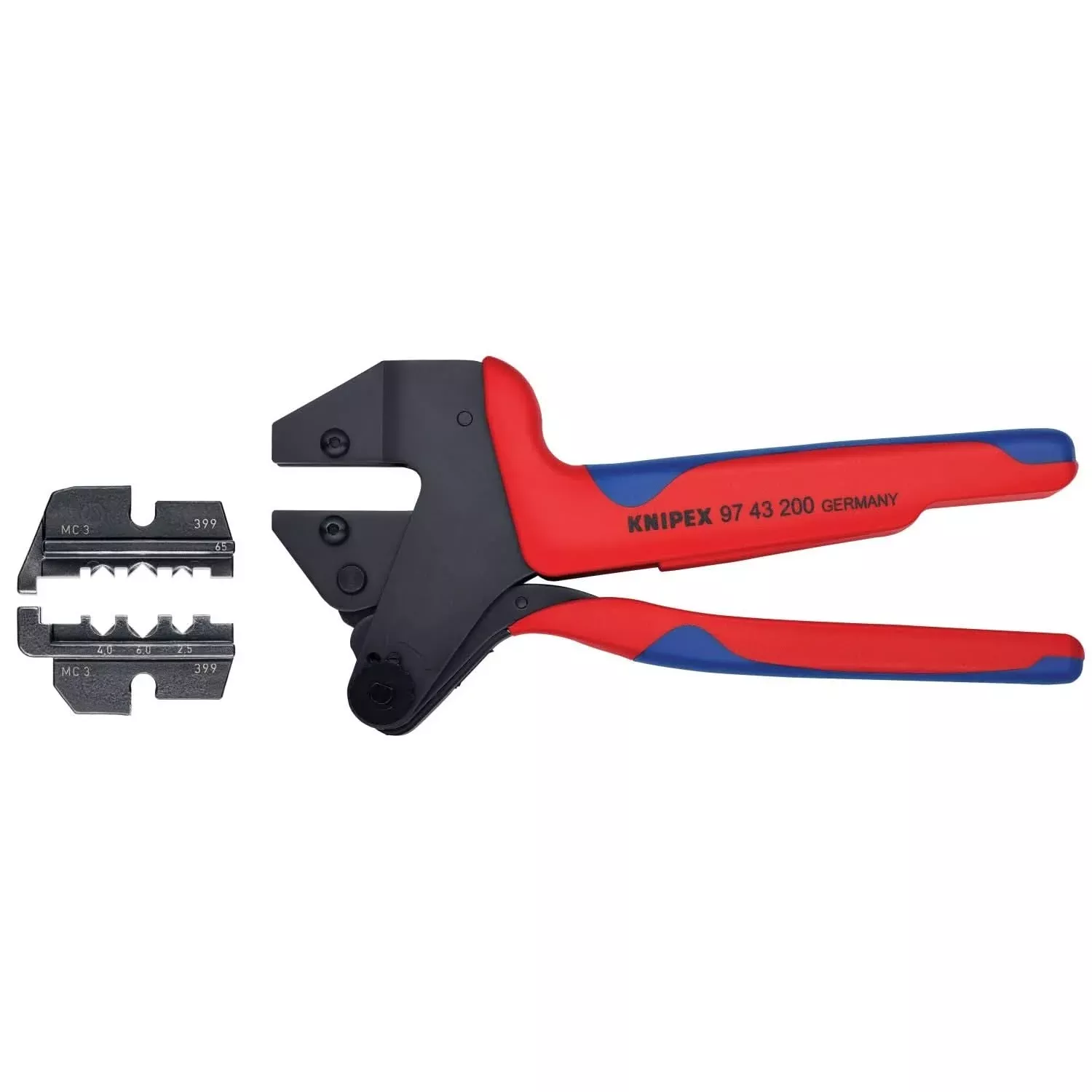 Knipex 9K 00 80 60 US Crimp System Pliers (97 43 200) and Crimp Die: Solar Connectors for MC3 Multi Contact (97 49 65) Packaged In A Protective Plastic Case