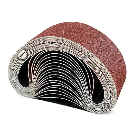 KonaFlex Sanding Belts 20 Pack 3x21 Inch Belt Sander Paper Aluminum Oxide with 60/80/120/150/240 Grits for Woodworking, Paint Sanding, Metalworking, Rust Removal
