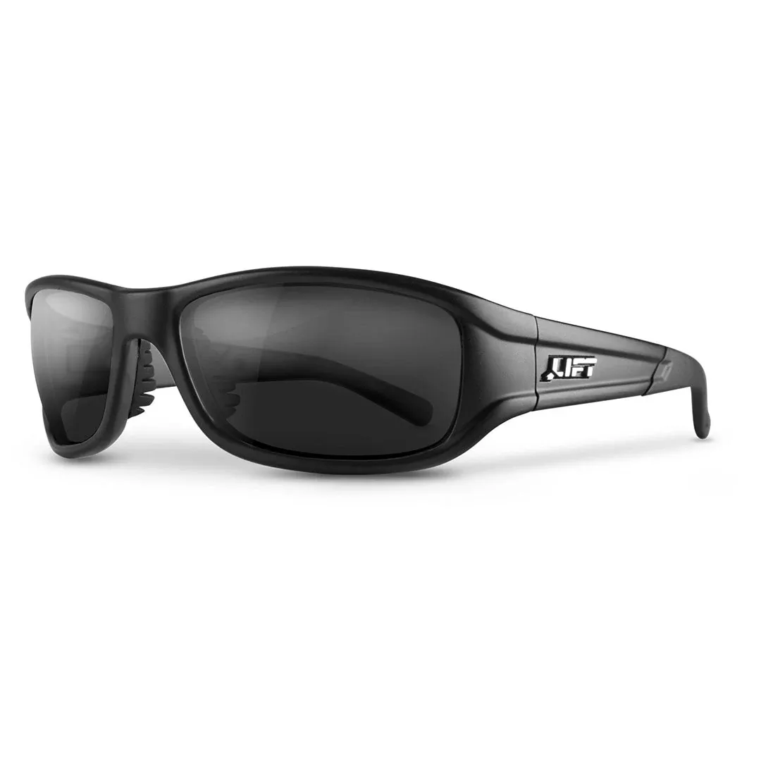 Lift Matte Black Alias Safety Glasses With Polarized Smoke Lens EAS-14MKP