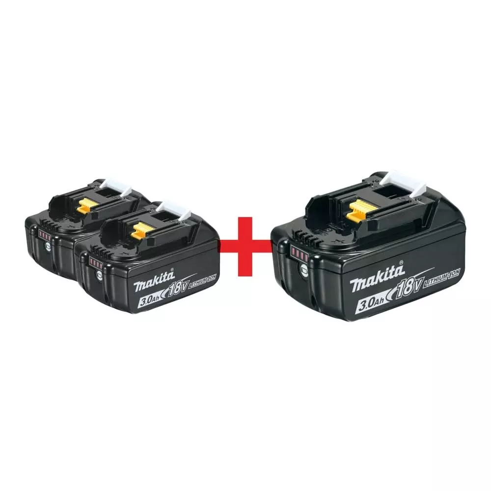 Makita 18V 3.0Ah Battery, 3-Pack