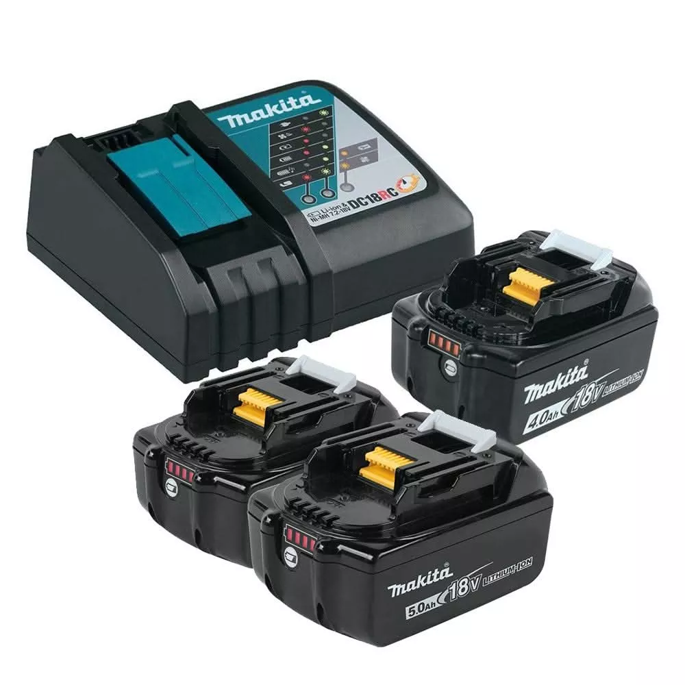 Makita 18V Charger and 3-Battery Starter Pack