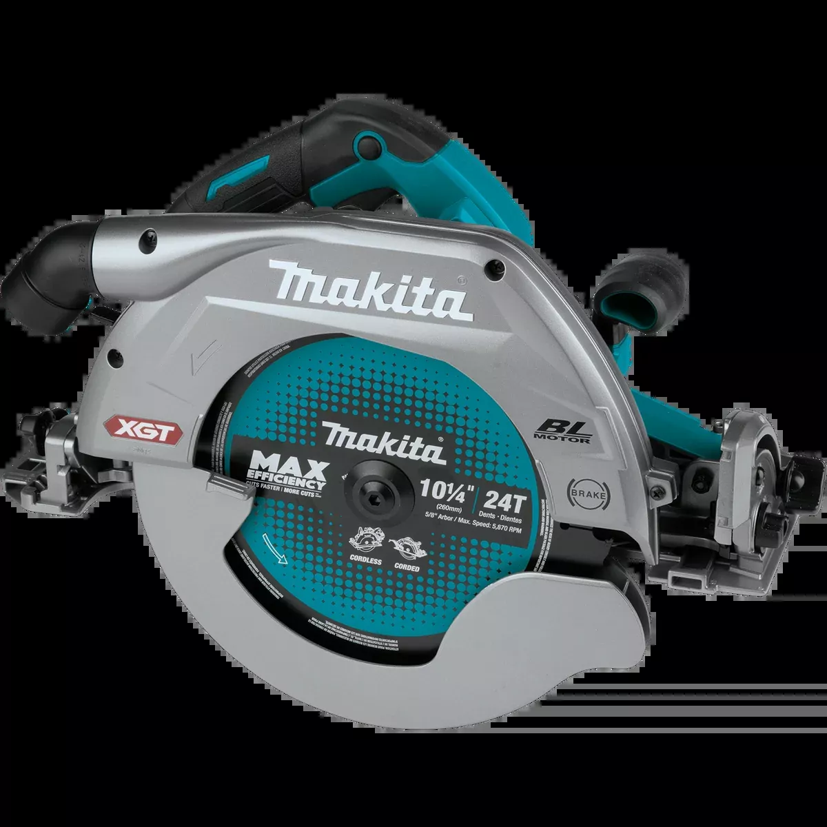 MAKITA 40V MAX XGT 10‑1/4" Circular Saw w/ Guide Rail Compatible Base (Tool Only)