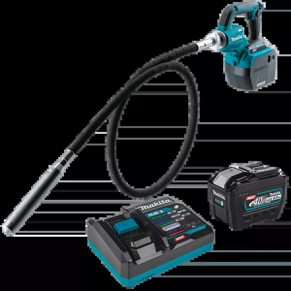 MAKITA 40V MAX XGT 8' Concrete Vibrator Kit