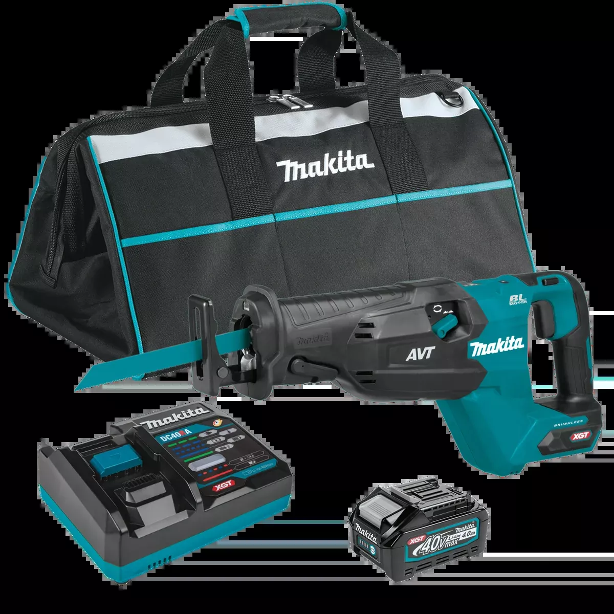 MAKITA 40V MAX XGT AVT Orbital Reciprocating Saw Kit