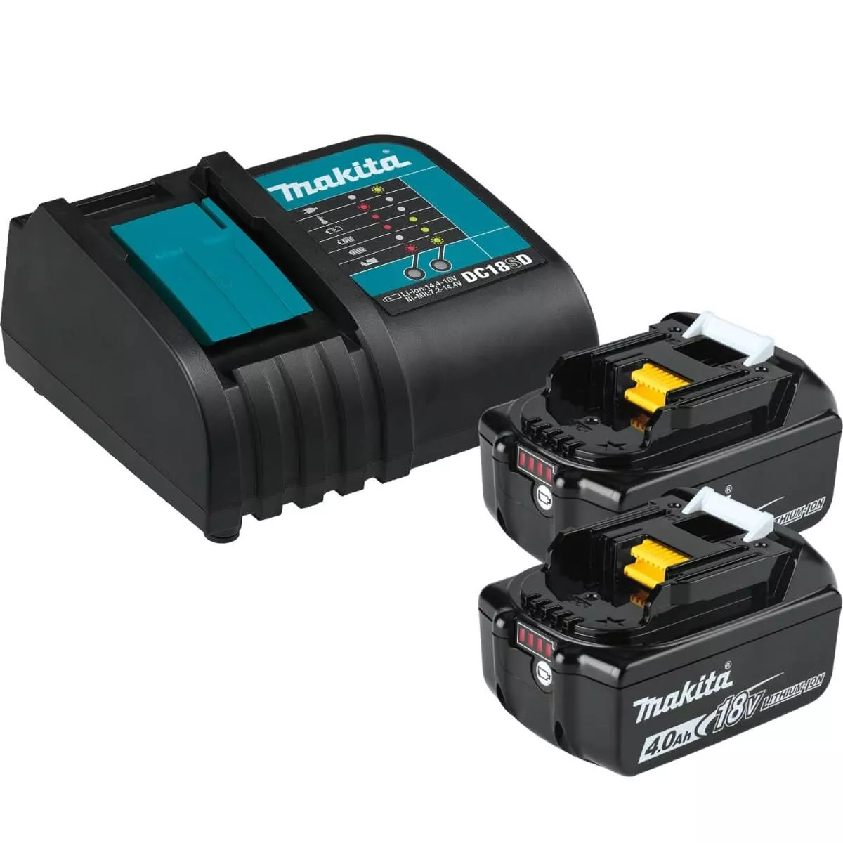 Makita BL1840BSC2 18V LXT Lithium-Ion Battery and Charger Starter Pack (4.0Ah)