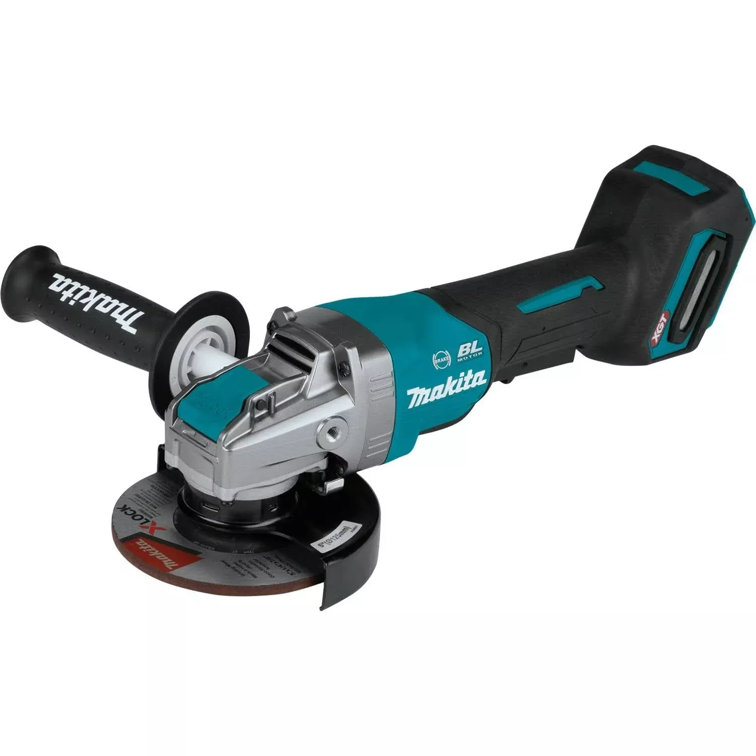 Makita PROMO40V MAX XGT Brushless Cordless 5" X-LOCK Paddle Switch Angle Grinder, Electric Brake, Tool Only