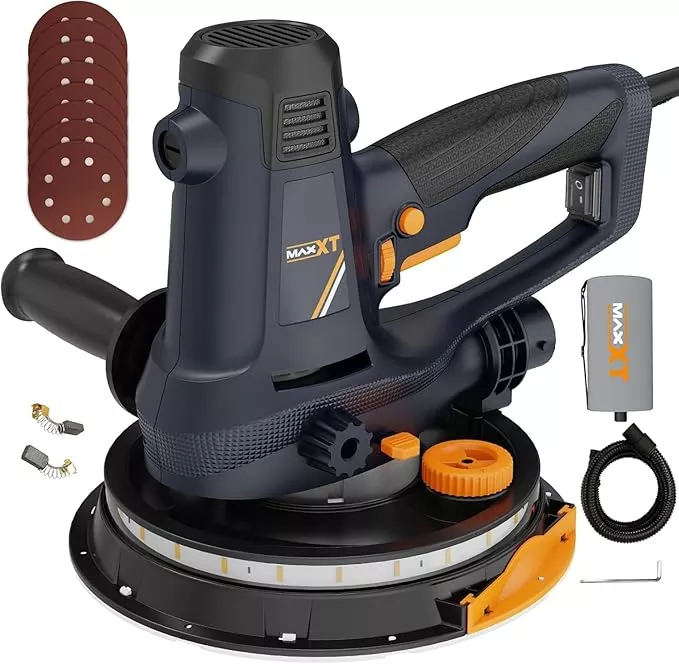 MAXXT Handheld Drywall Sander 810W, Electric Sander for Walls,Rough and fine Sanding, 1500-2800RPM Variable Speed, Upgraded Pad, Adjustable Suction, Self-Dust-Extraction (120, Volts)