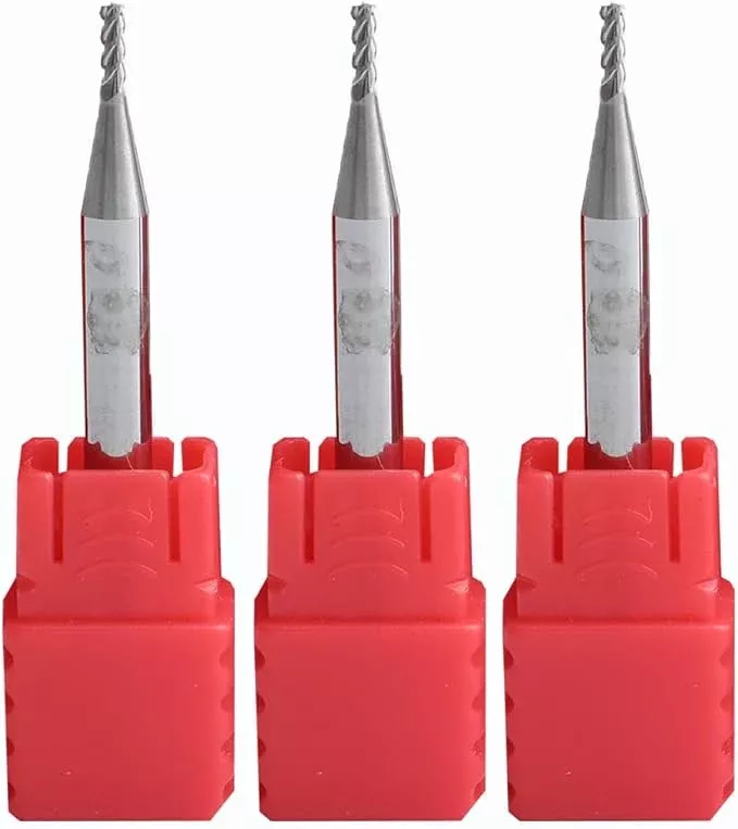 Metric Micrograin Carbide Square End Mill 4 Flute 2.5MM 3 PCS 【 ≈0.09842 inch】 HRC55° for Milling Alloy Steels Hardened Steel, Metal & More Mill Bits Sets for Professionals & DIYers