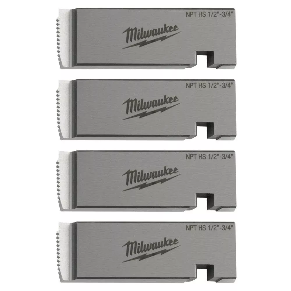 Milwaukee 1/2"-3/4" High Speed NPT Universal Pipe Threading Dies