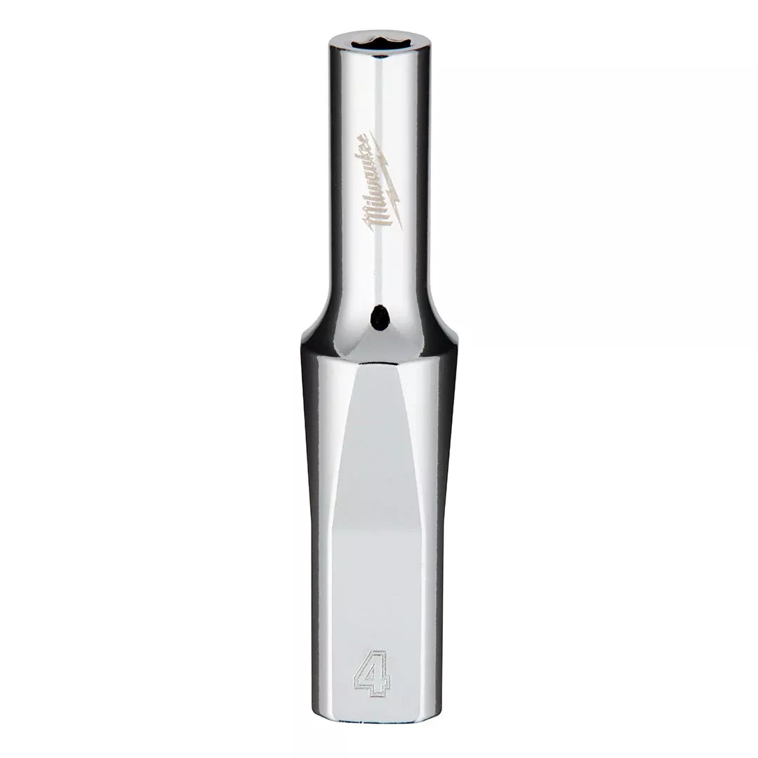 Milwaukee 1/4" Drive 4mm Deep 6-Point Chrome Socket 45-34-4010
