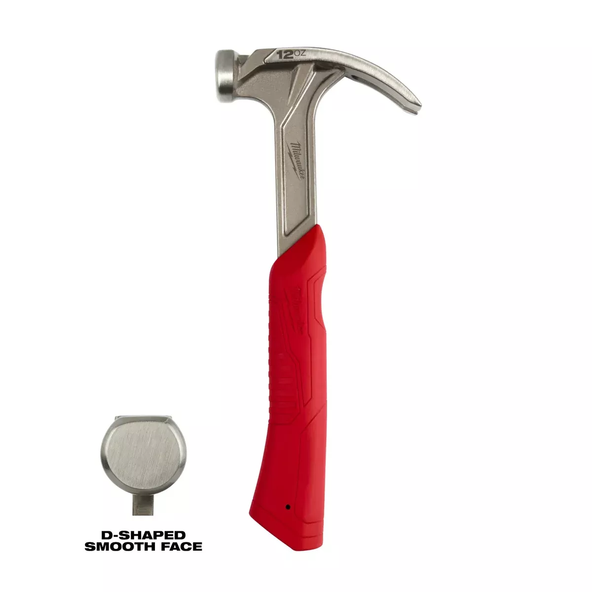 Milwaukee 12oz Smooth Face Hybrid Claw Finish Hammer