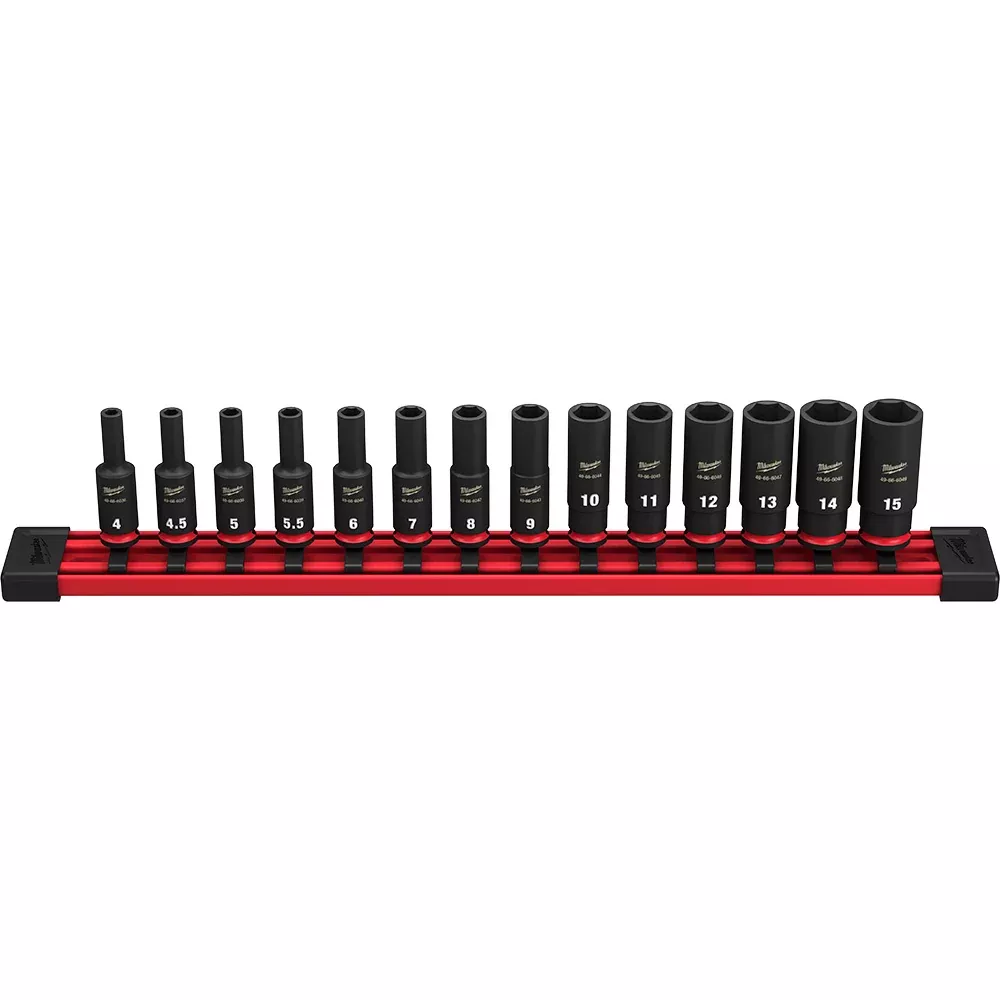 Milwaukee 14PC SHOCKWAVE™ Impact Duty Metric Deep 6 Point Socket Set