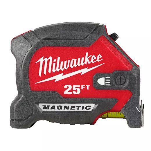 Milwaukee 25ft Magnetic Tape Measure w/ Rechargeable 100L Light