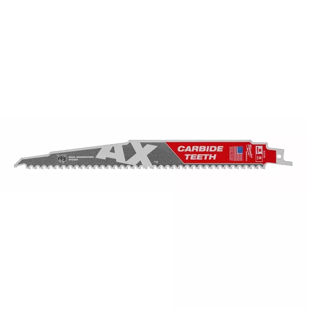 Milwaukee 48-00-5226 Ax Carbide Teeth Sawzall Blade 5 Pack