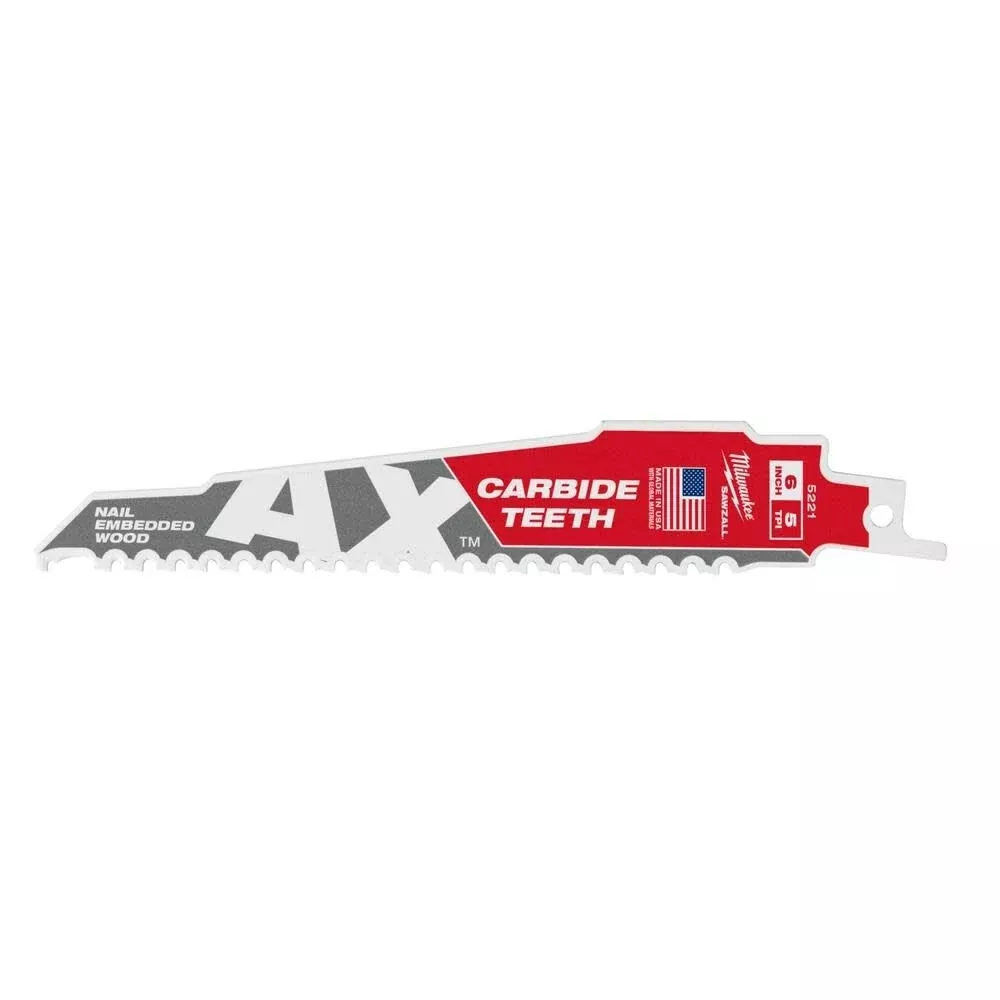 Milwaukee 48-00-5521 6IN CAX 5PK SAWZALL BLADE