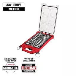 Milwaukee 48-22-9482 3/8" 32pc Ratchet and Socket Set in PACKOUT- Metric