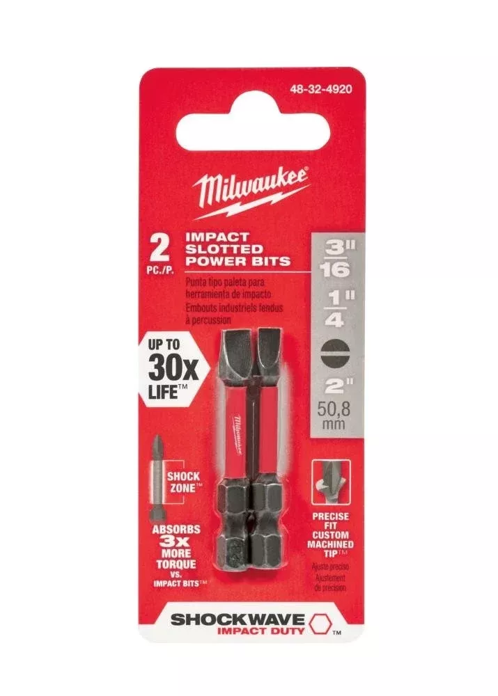 Milwaukee 48-32-4920 Shockwave Slotted Power Bits
