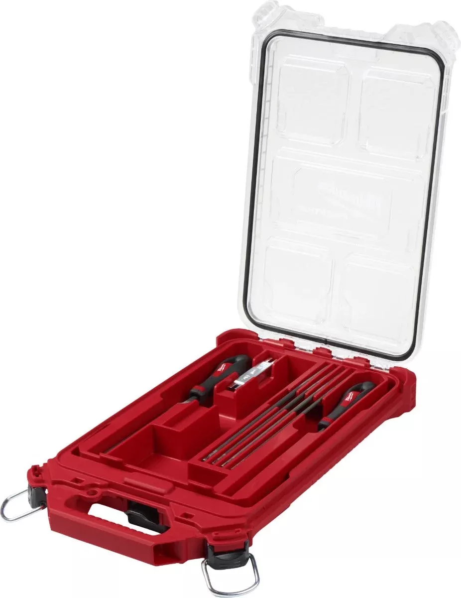 Milwaukee 49-16-2880 9pc Saw Chain Sharpening Set with PACKOUT™ Low-Profile Compact Organizer