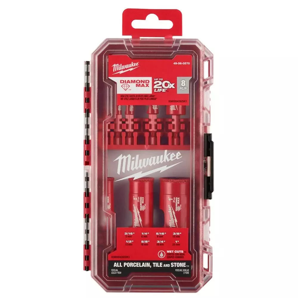 Milwaukee 49-56-0570 Milwaukee Diamond Max Hole Saw Bit Set - 8PC