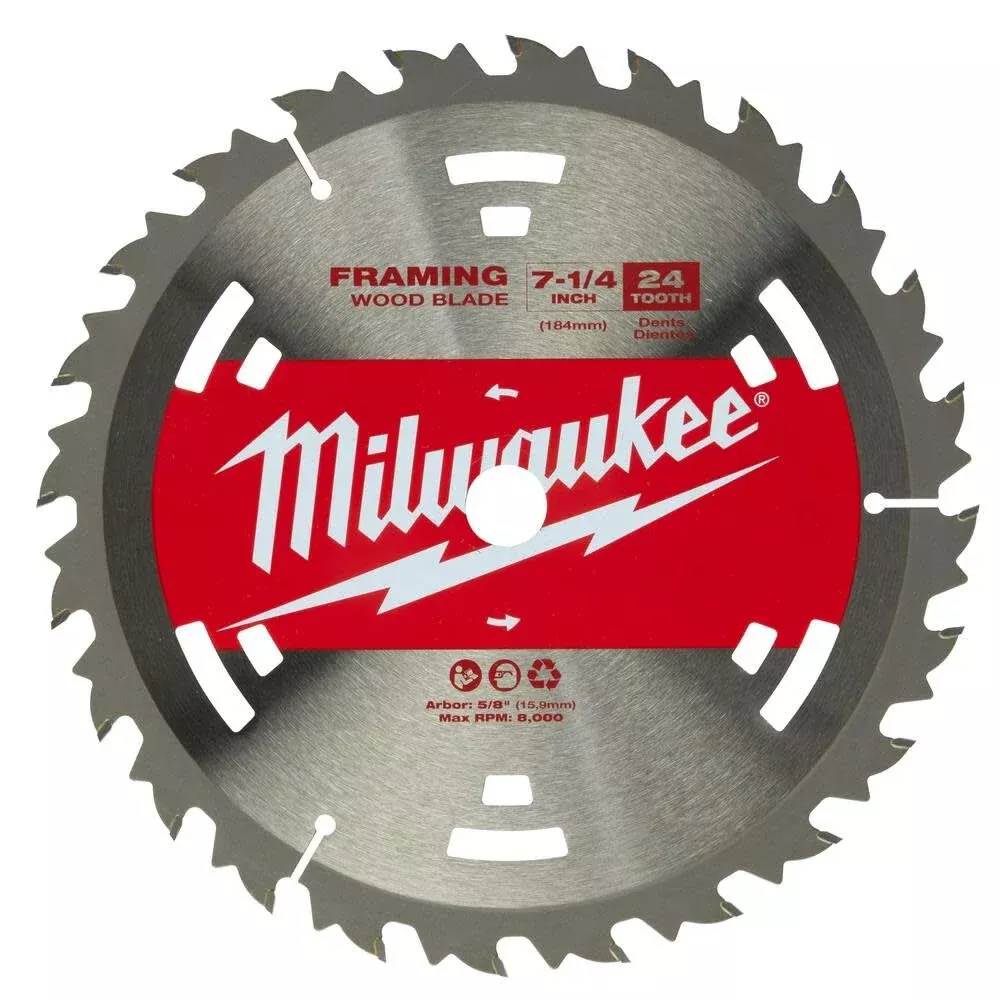 Milwaukee 7-1/4" 24T Construction Framing Contractor Pack (25 PK)
