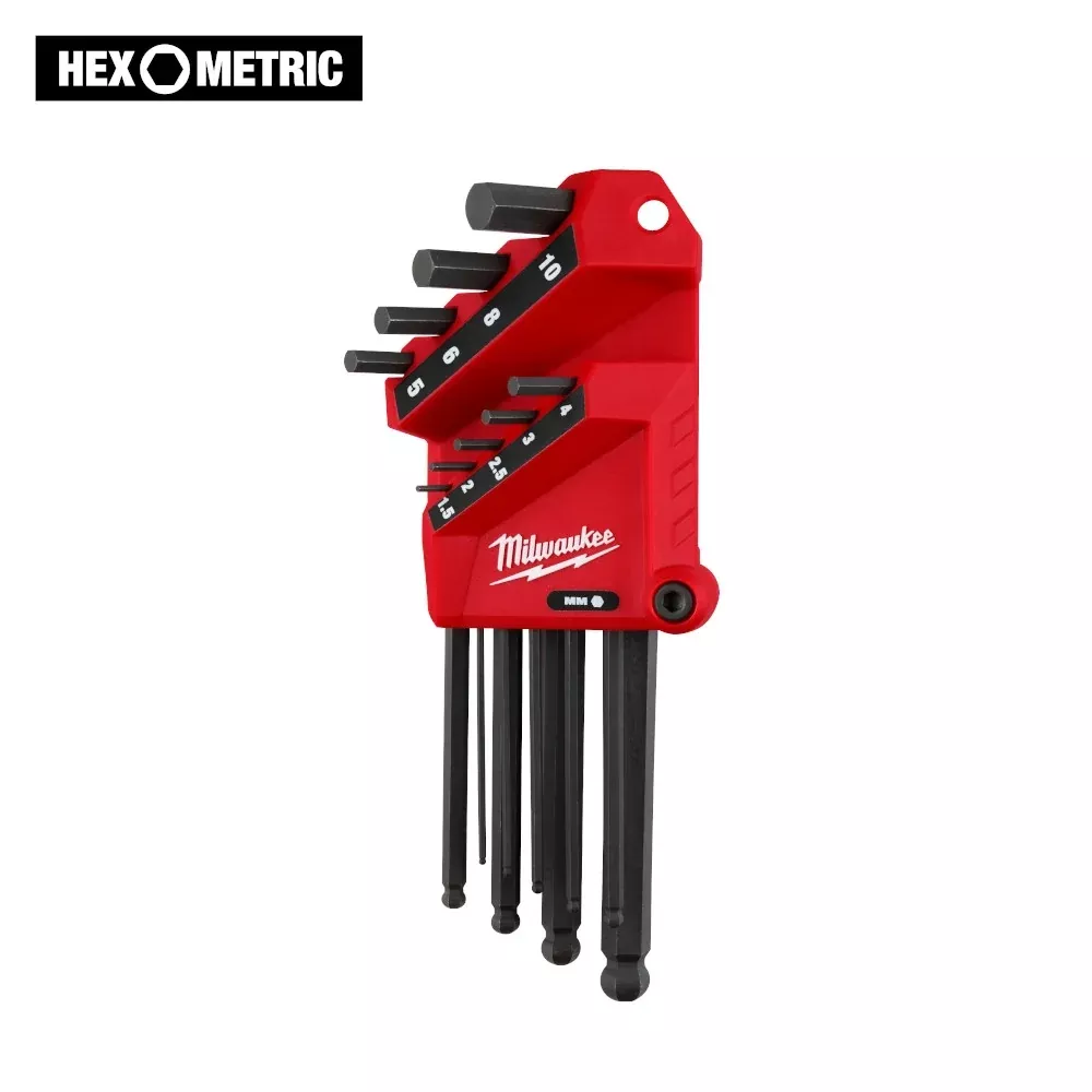 Milwaukee 9-Key Ball EndL-Key Set - Metric