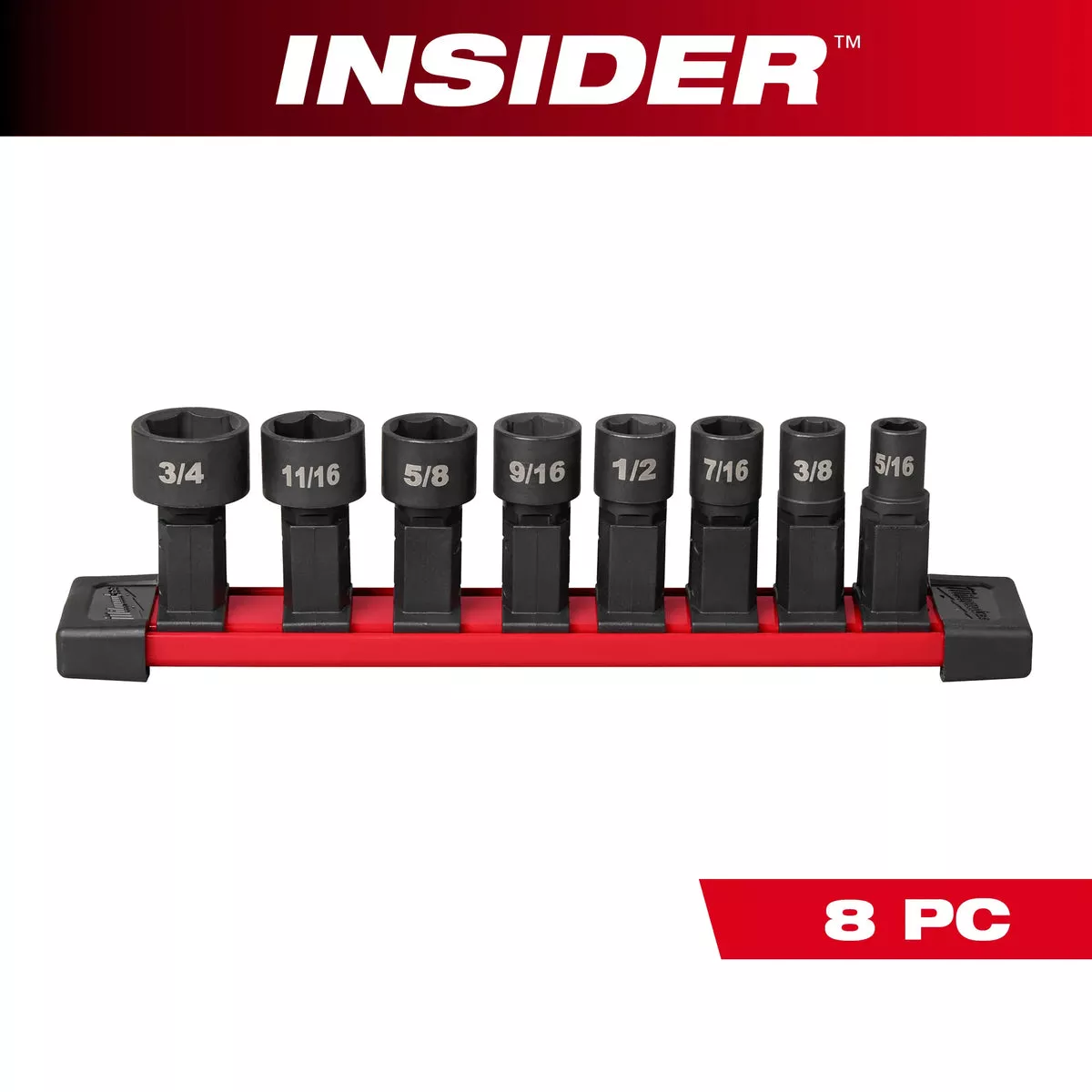 Milwaukee INSIDER™ Box Ratchet Socket SAE Set 8PC