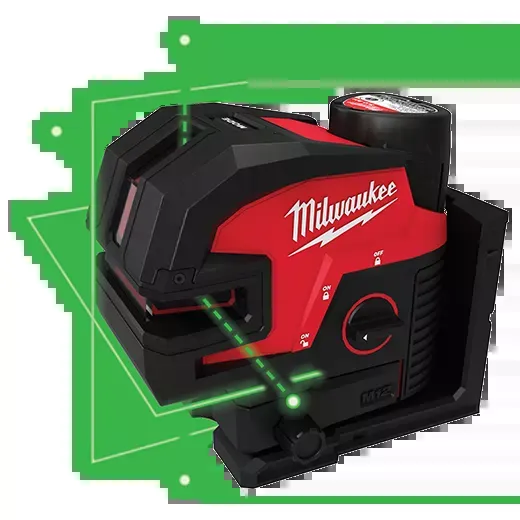 Milwaukee M12™ Green Laser – Cross Line & 4-Points