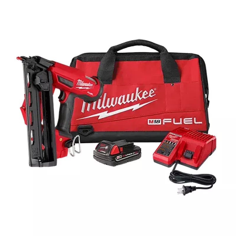 Milwaukee M18 FUEL™ 16 Gauge Angled Finish Nailer Kit