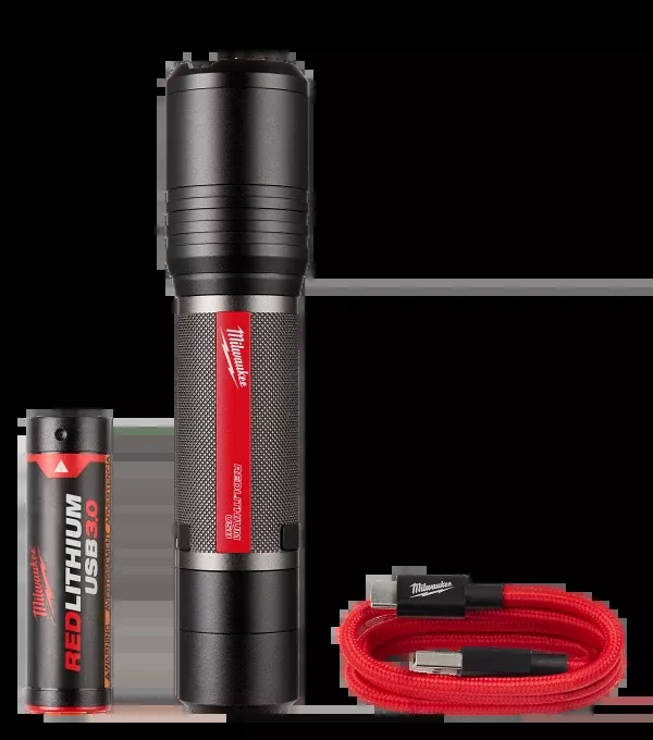 Milwaukee REDLITHIUM™ USB 2,000L Slide Focus Flashlight