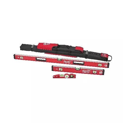 Milwaukee REDSTICK 4-Piece LevelStarter Set (24", 48", Torpedo) MLBXC48