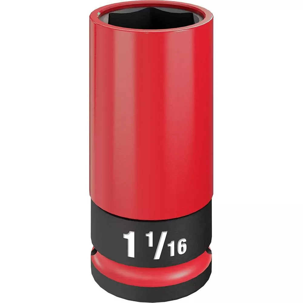 Milwaukee SHOCKWAVE™ Impact Duty 1/2 Drive 1-1/16" SAE Lug Nut Wheel Socket