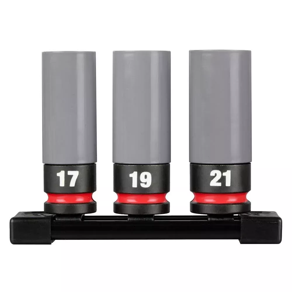 Milwaukee SHOCKWAVE™ Impact Duty 1/2 Drive Metric 3PC Lug Nut Wheel Socket Set