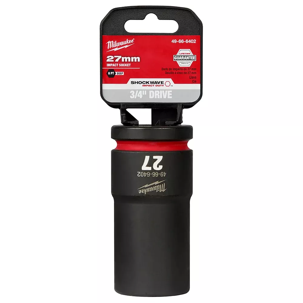 Milwaukee SHOCKWAVE™ Impact Duty 3/4" Drive 27MM Deep 6 Point Socket