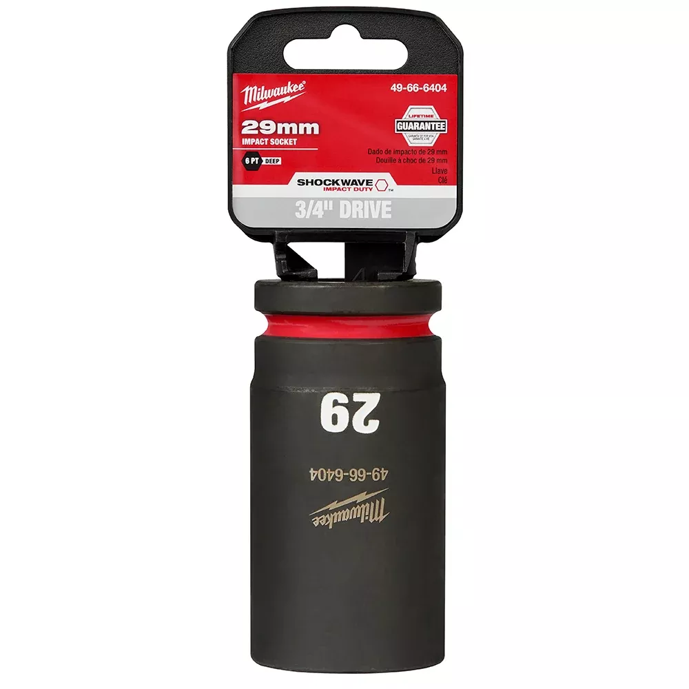 Milwaukee SHOCKWAVE™ Impact Duty 3/4" Drive 29MM Deep 6 Point Socket