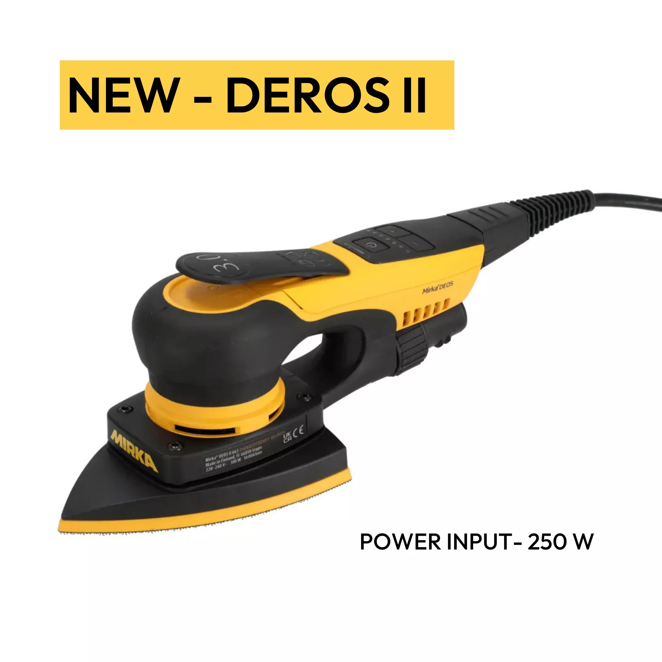 Mirka 4"x6"x6" Orbital Sander DEOS II Delta 663X (3mm Orbit) MID6634044US