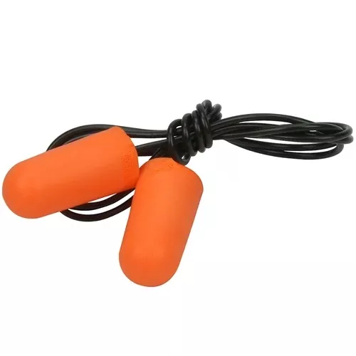 PIP Safety Mega Bullet Corded Disposable Soft Polyurethane Foam Ear Plugs - NRR 32 (Box of 100) 267-HPF210C