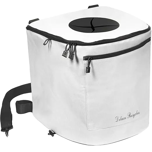 Portable Trash Can for Boating and Camping - Durable and Collapsible with Inner Bin - Kayak, Fishing, Beach, Hiking and Camping Essentials, Boat Accessories 8 Gallon Trash Can (Grey)