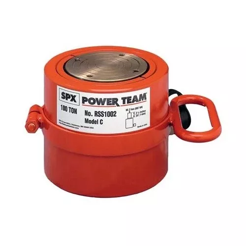 Power Team 100 Ton Hydraulic 2-1/4" Single Acting Cylinder Spring Return Shorty RSS1002
