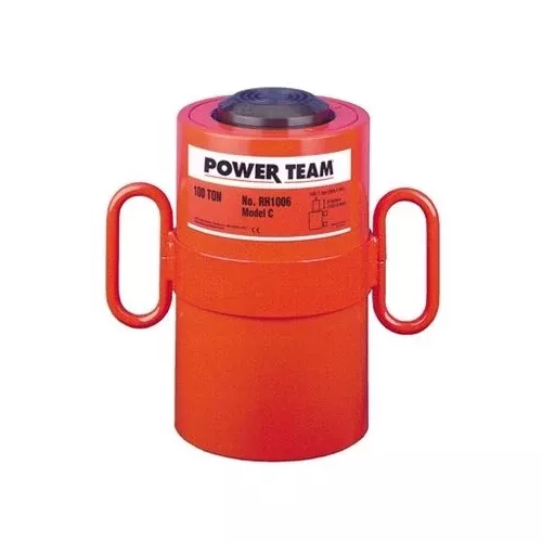 Power Team 100 Ton Hydraulic 6" Double Acting Cylinder Center Hole RH1006