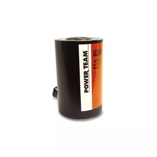Power Team Aluminum 100 Ton Hydraulic 6-1/4" Single Acting Cylinder Spring Return RA1006