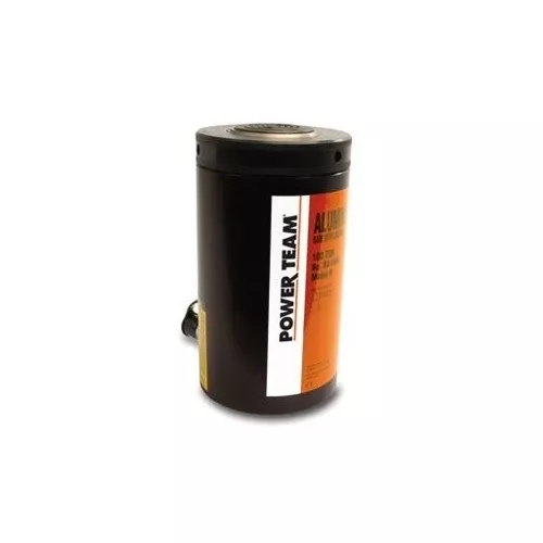 Power Team Aluminum 100 Ton Hydraulic 6" Single Acting Cylinder Spring Return Locking Collar RA1006L