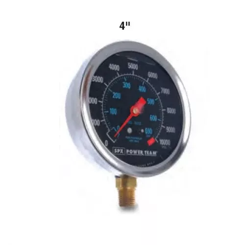 Power Team Hydraulic 4" Pressure Gauge 9052