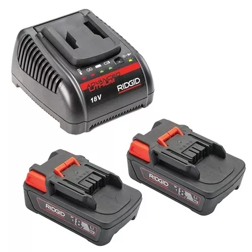 RIDGID 18V 2.5 Ah LI-Ion Batteries (X2) & Charger Set 66013
