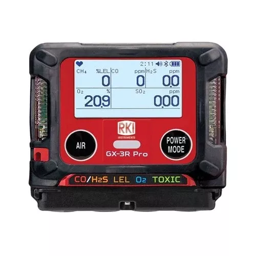 RKI Instruments GX-3R Pro Confined Space 5 Gas Personal Gas Detector W/ Bluetooth Wireless Communication Kit 72-PAX-C-56
