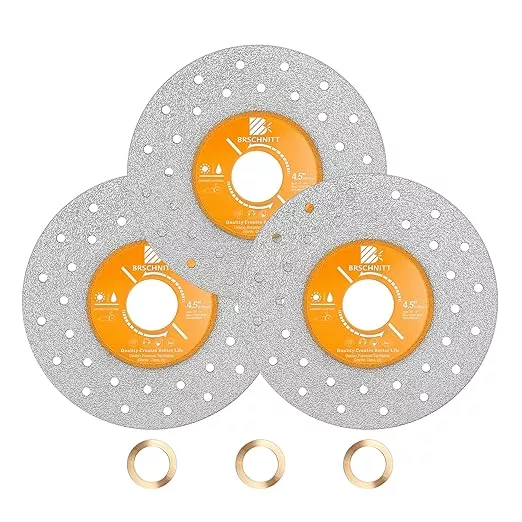 Rock Slab Grinding Disc - 4.5 inch Glass Cutter Disc (3pcs), Granite Cutting Disc, Diamond Grinder Wheel for Rock Slab, Stone, Tile, Marble, Granite, Glass Diamond Cutting Discs