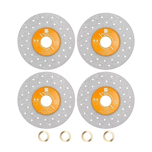 Rock Slab Grinding Disc - 4.5 inch Glass Cutter Disc (4pcs), Granite Cutting Disc, Diamond Grinder Wheel for Rock Slab, Stone, Tile, Marble, Granite, Glass Diamond Cutting Discs