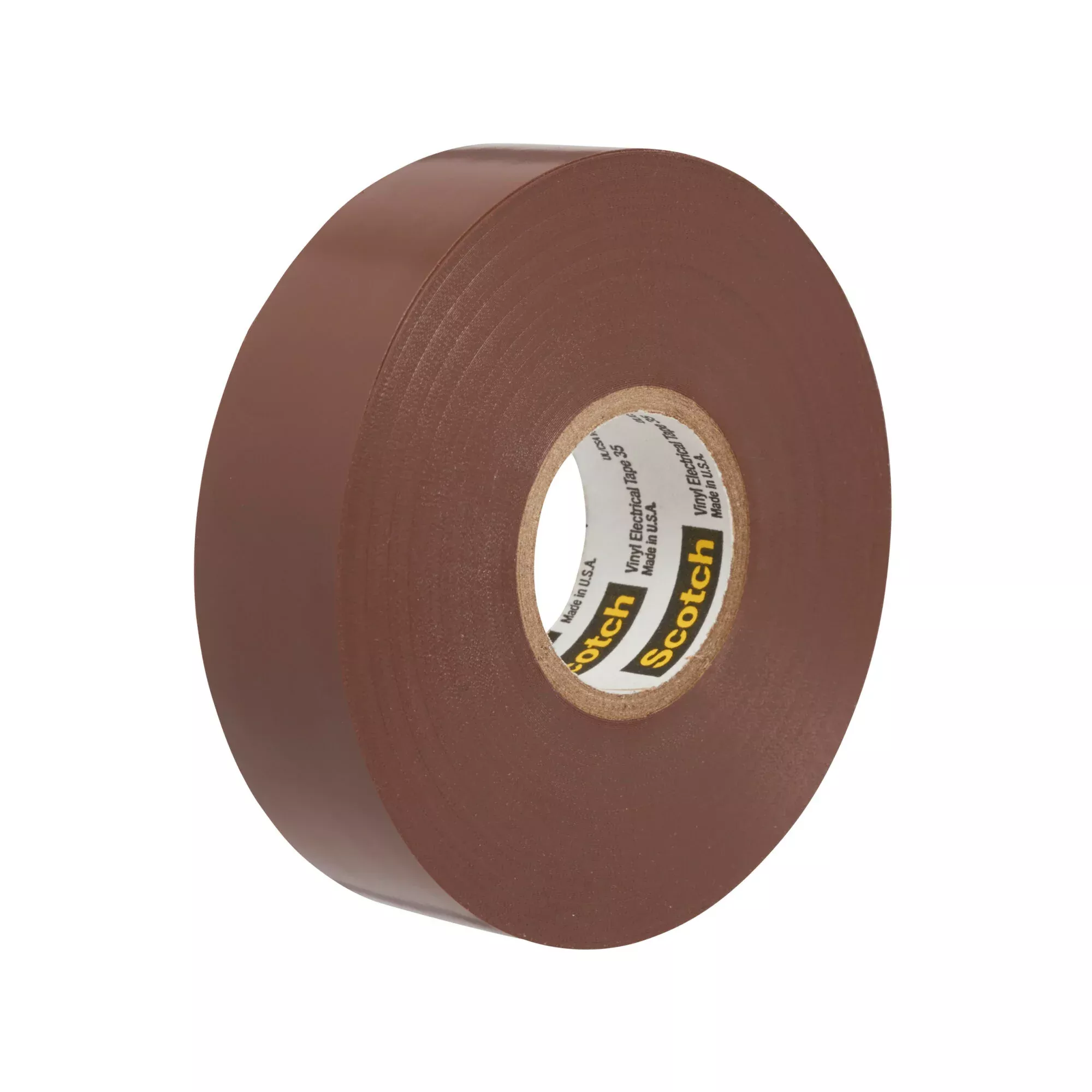 Scotch Vinyl Color Coding Electrical Tape 35, 1/2 in x 20 ft, Brown