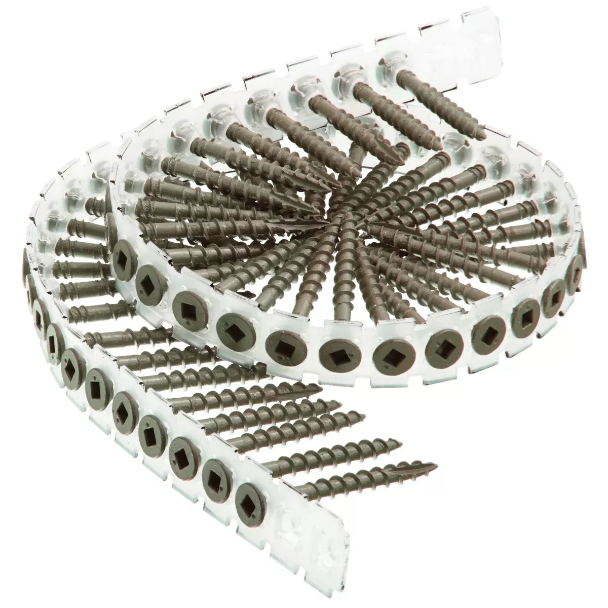 Senco no.8x1-3/4in WX3 no.2Sq Flat 17 CDuraSpin Composite Decking Screws 08D175W