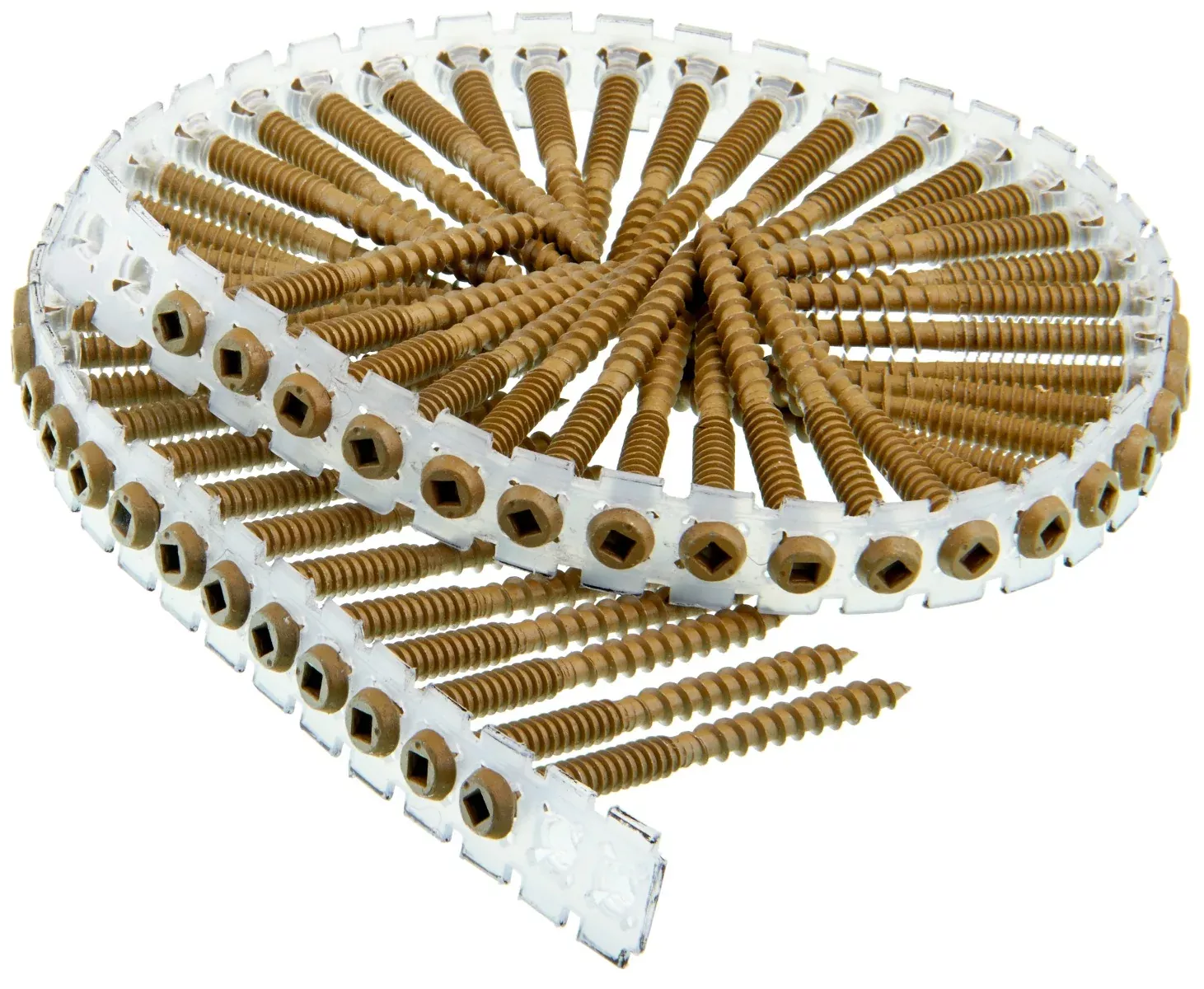 Senco no.8x2-1/2in WX3 no.2Sq Comp Tan DuraSpin Composite Decking Screws 08S250W592